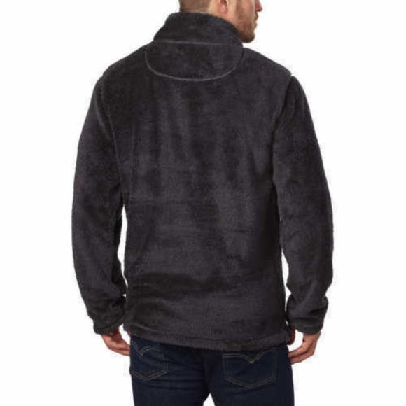 Trinity Men's 1/4 Zip Faux Fur Plush Pullover - Picture 2 of 3